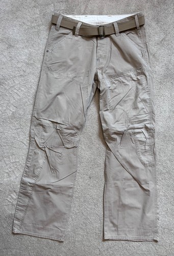 Star beige cotton trousers - g-star,